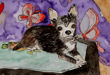 chihuahua dog painting